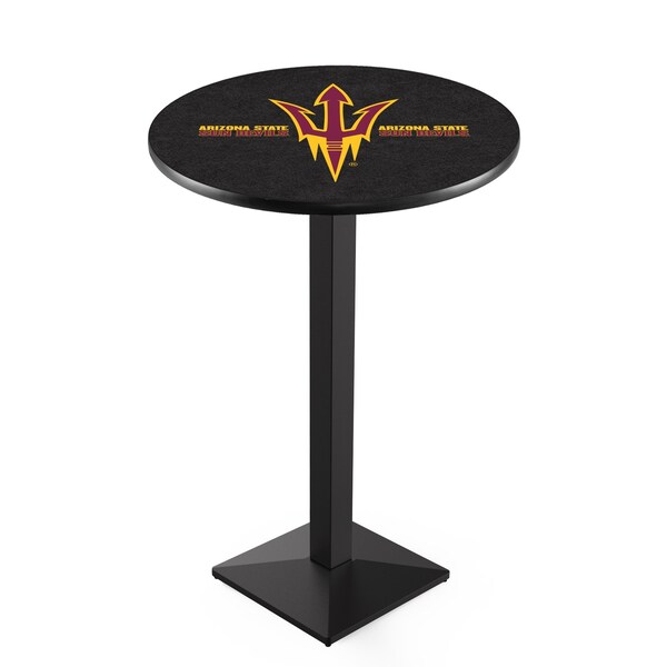 42" Blk Wrinkle Arizona State Pub Table, Pitchfork